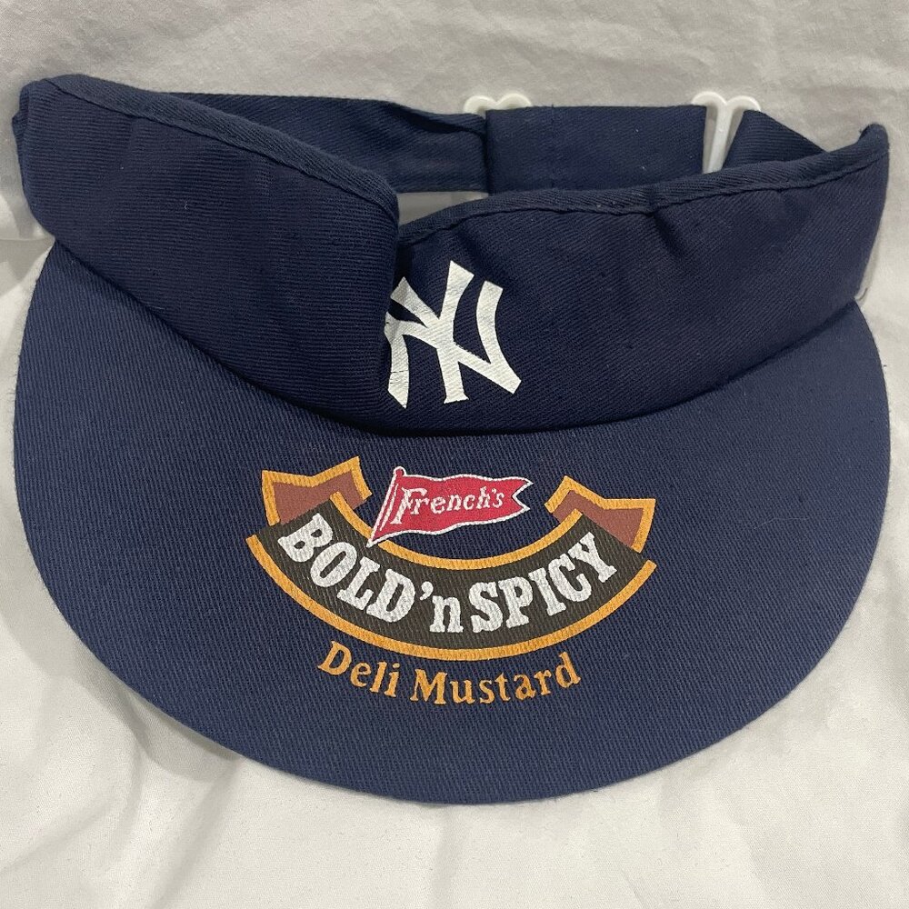 Vintage NY Yankees SGA French's Mustard Visor Made in Hong Kong RARE Never Worn